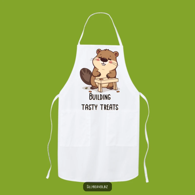 Funny Beaver Builder Apron: Cook with Determination, Hilarious Kitchen Gift