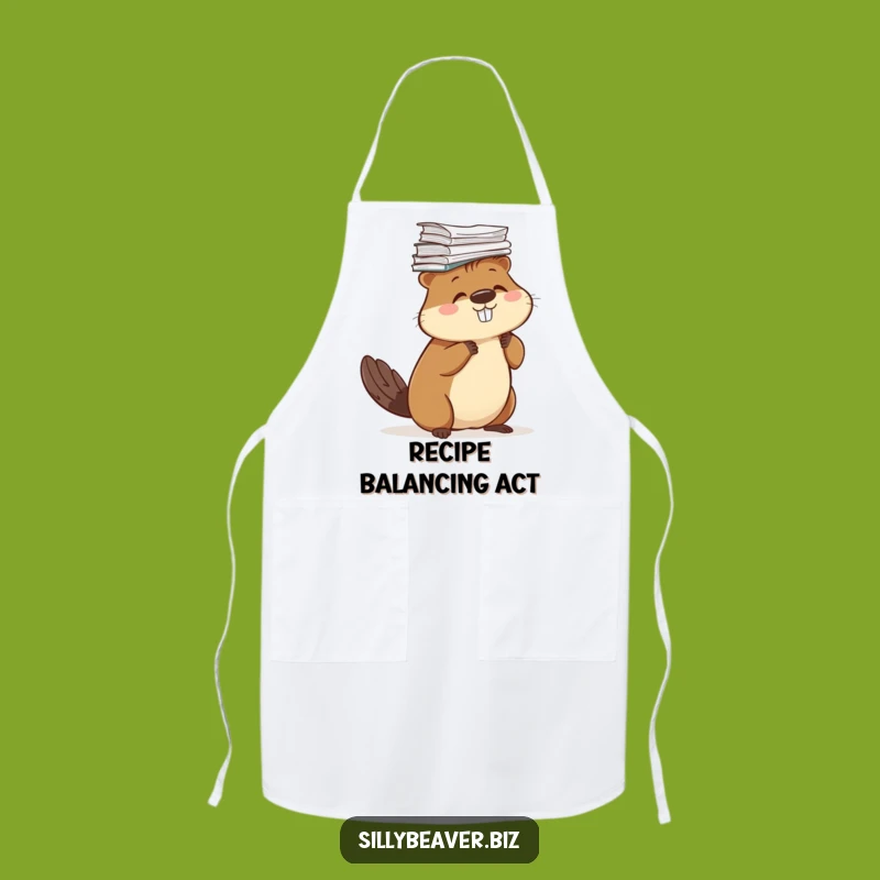 Funny Beaver Paper Apron: Juggle Tasks with Humor, Perfect Kitchen Gift