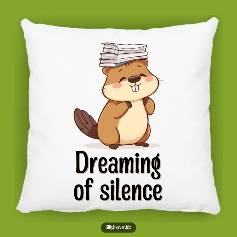 Funny Beaver Paper Pillow: Comfy Support for Your Balancing Act, Great Gift