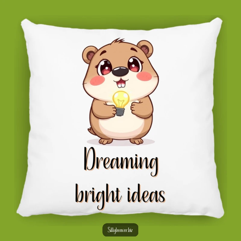 Funny Beaver Idea Pillow: Comfy Support for Bright Thoughts, Perfect Gift