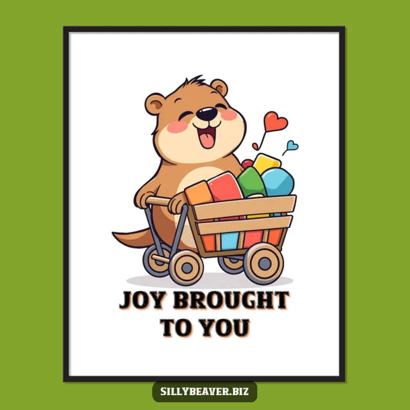Funny Beaver Creative Digital Art: Vibrant Colors for Instant Decor, Gift