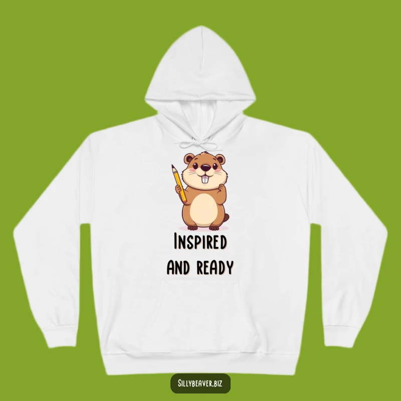 Funny Beaver Inspiration Hoodie: Cozy Creative Beaver Sweatshirt, Gift