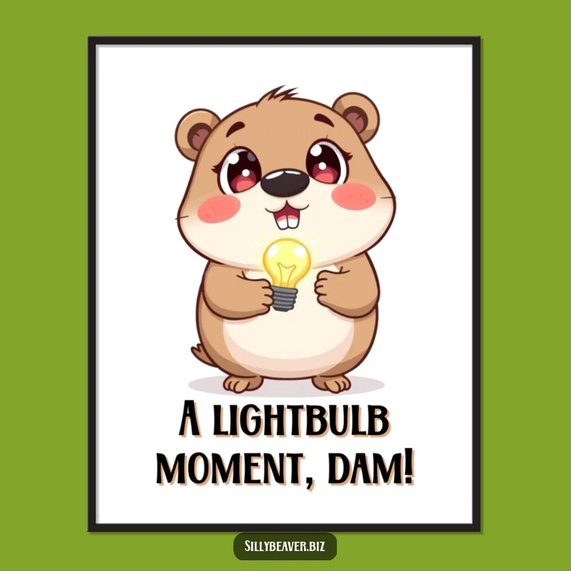 Free Printable Wall Art: Bright Idea Beaver DIY Downloadable Decor