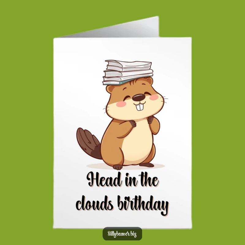 Free Printable Birthday Card: Funny Beaver Juggler, Hilarious DIY Gift