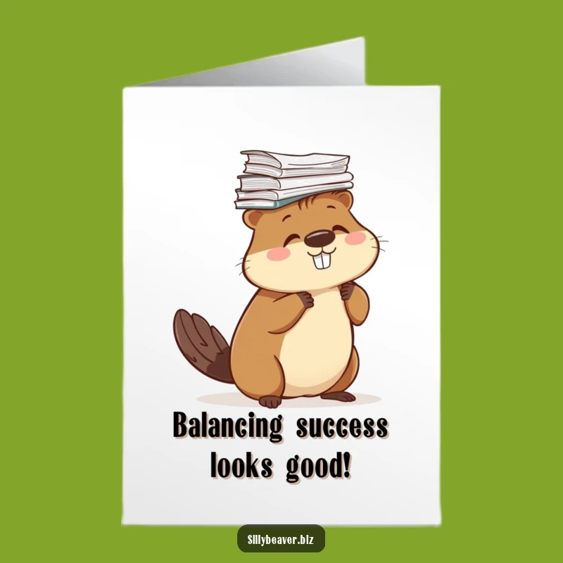 Free Printable Beaver Card: Funny Congratulations, Great Job DIY Gift