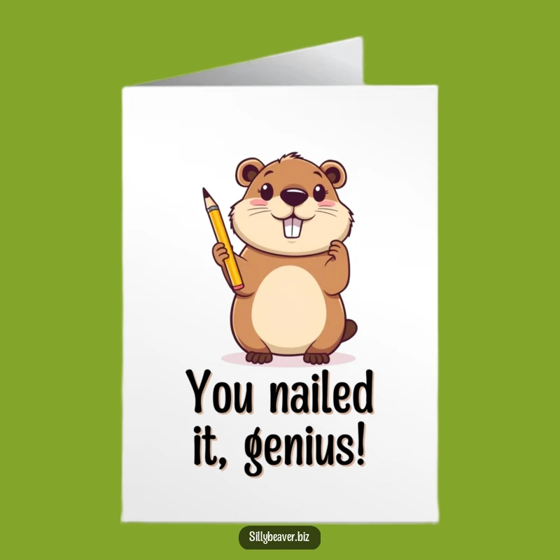 Free Printable Congrats Card: Inspired Beaver Creator, Funny Downloadable Greeting