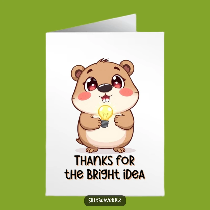 Free Printable Beaver Thank You Card: Thanks for the Idea DIY Gift