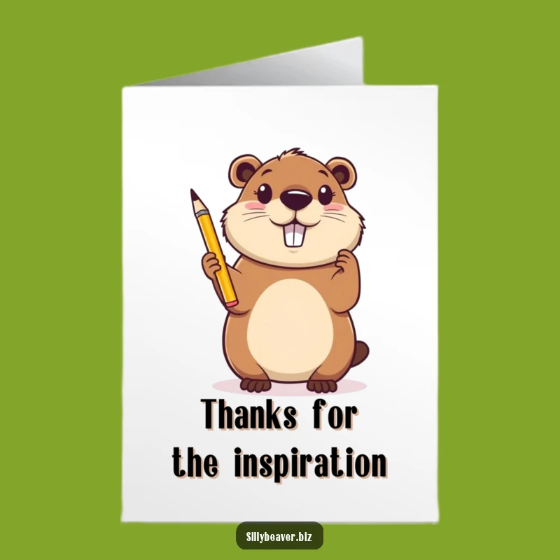 Free Printable Thank You Card: Inspired Beaver Idea, Humorous Downloadable Greeting