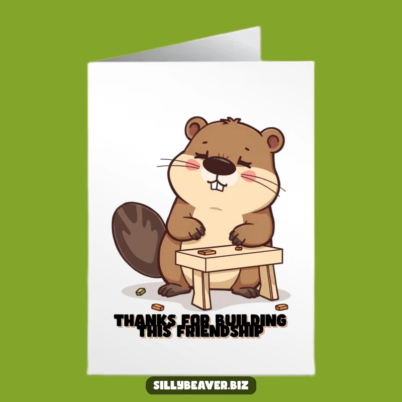 Free Printable Beaver Thank You Card: Funny DIY Downloadable Gift
