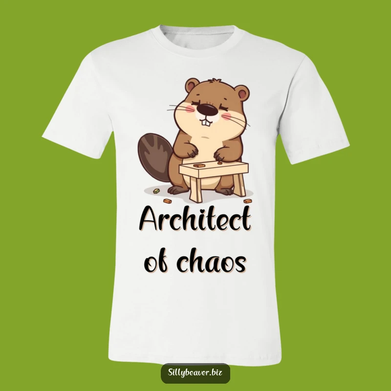 Funny Beaver Desk Builder Tee: Determined Work Humor, Must-Have T-Shirt Gift