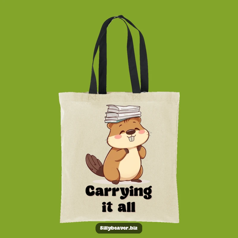 Funny Beaver Paper Tote Bag: Carry Your Load with Humor, Great Accessory